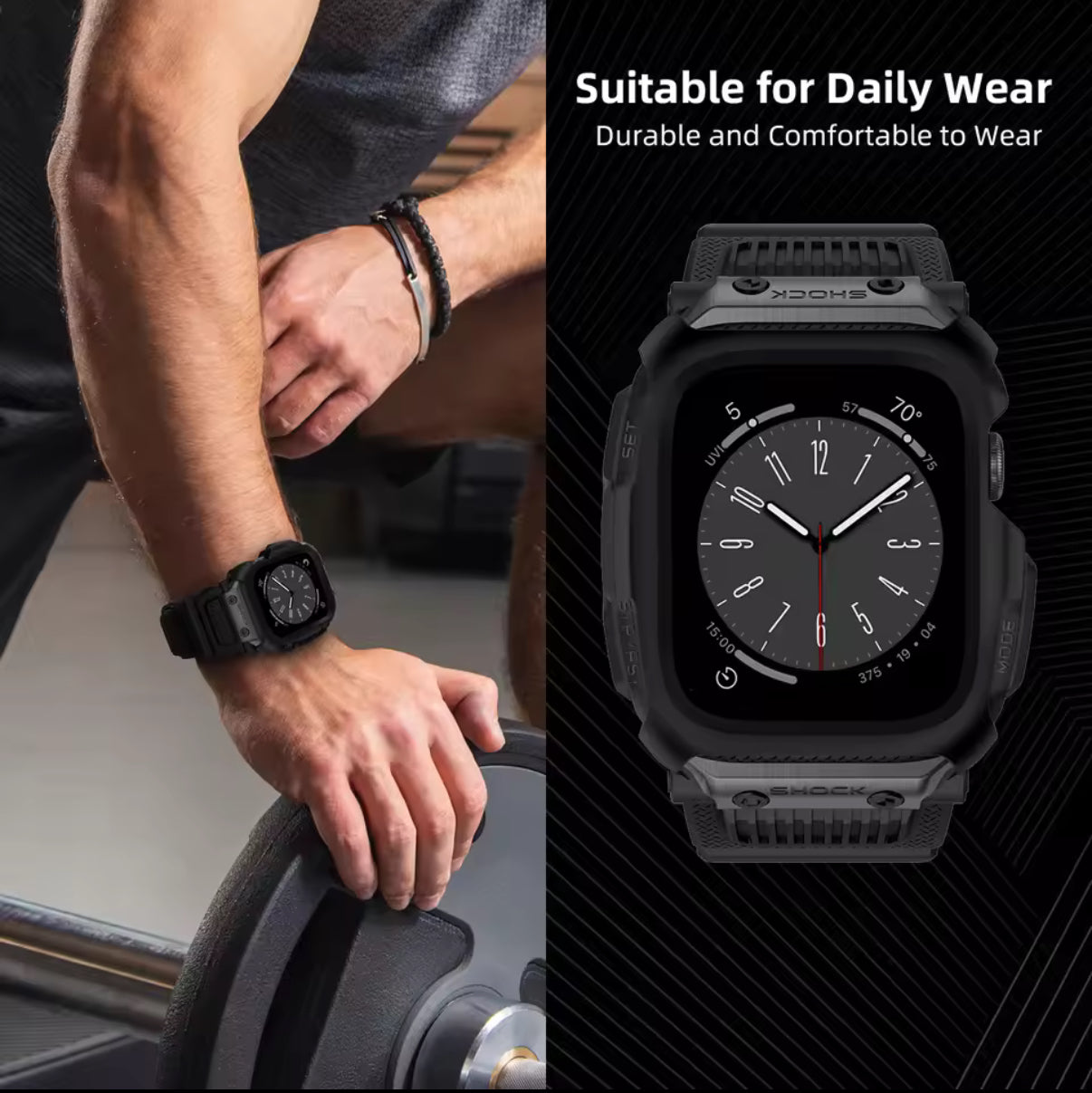 Rugged Case For Apple Watch Band Series 9 8 7 SE