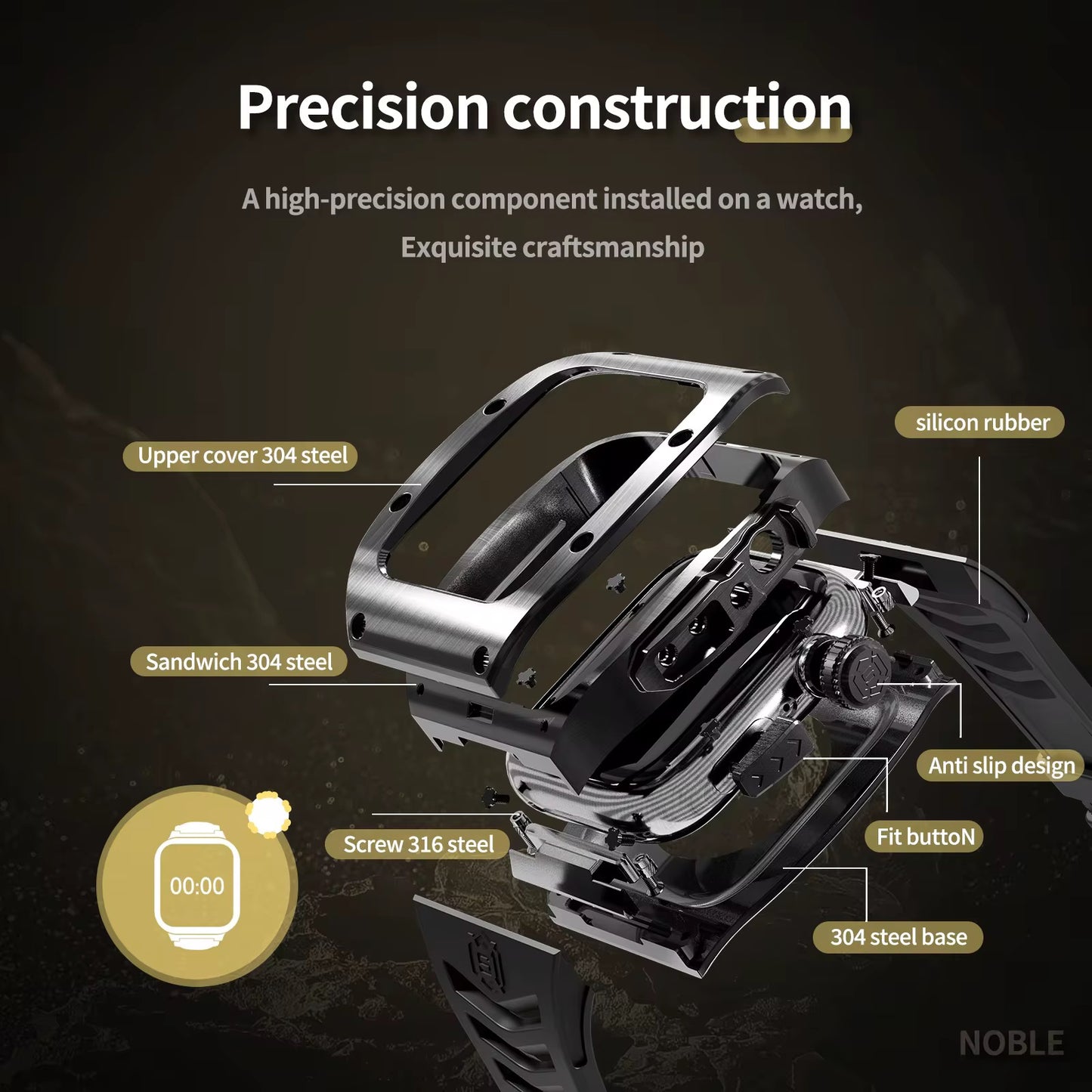 KREW - Shellbox 44/45mm Shockproof Apple Watch Case