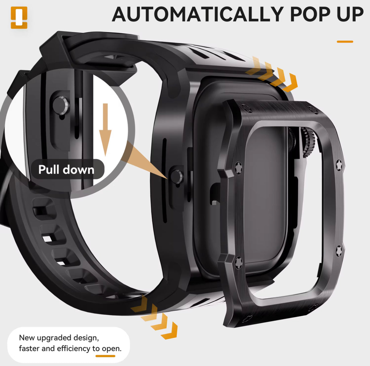 Rugged Stainless Steel Apple Watch Case – Series 10 (46mm)