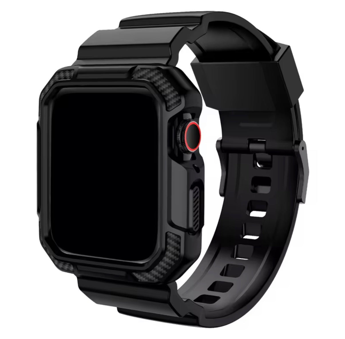 2 in 1 Armor Watch Case with Silicone Strap For Apple Watch Ultra 49mm