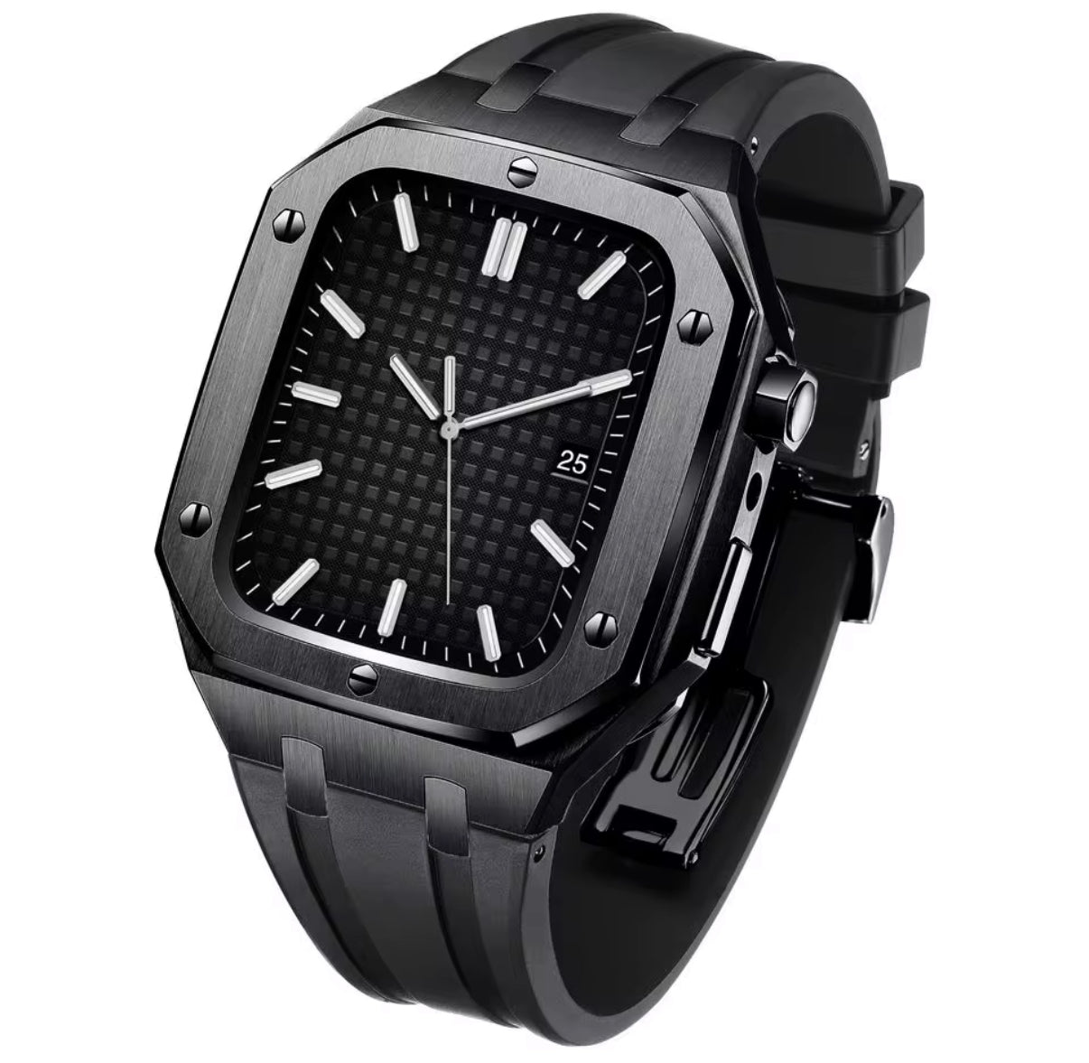 Luxury 44mm 45mm Metal Bumper Band Straps Stainless Steel Smart I Watch case for apple Iwatch Series 7 6 case