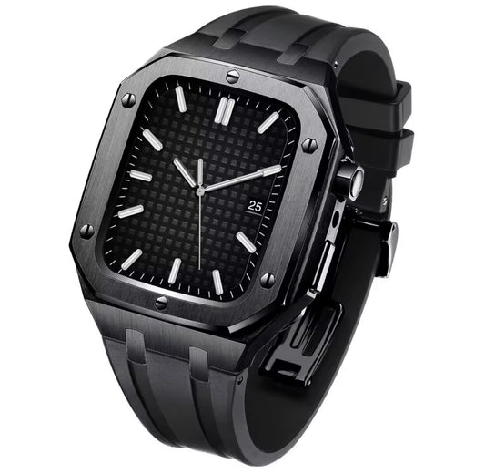 Luxury 44mm 45mm Metal Bumper Band Straps Stainless Steel Smart I Watch case for apple Iwatch Series 7 6 case